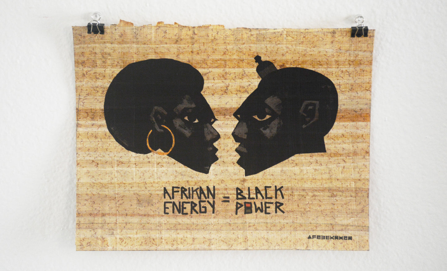 Afrikan Energy is Black Power 8.5"x11" print in Papyrus