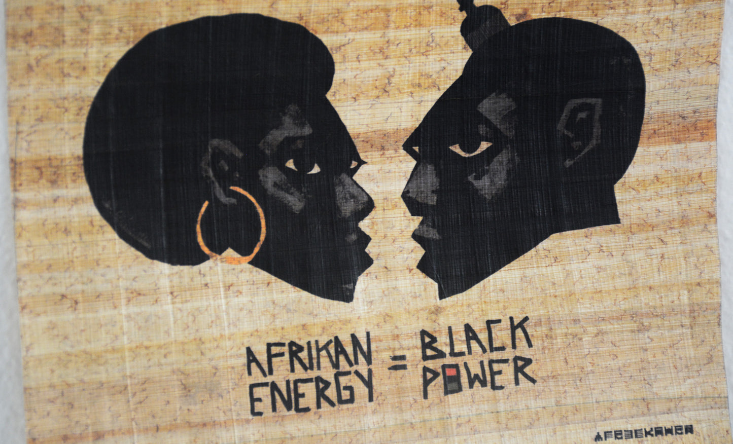 Afrikan Energy is Black Power 8.5"x11" print in Papyrus